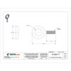 Eye Bolt Without Shoulder, 1-2"-13, 1-1-2 in Shank, 1-3-16 in ID, Steel, Plain  K2005