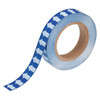 Brady Arrow Tape, Vinyl, 1 in W x 90 ft. L, Adhesive Mounting, White/Blue 91427