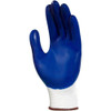 Coated Gloves, Nitrile, Smooth, Palm, 4 Abrasion Level, White, M (8) 1 PR  11-900