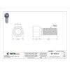 M12-1.75 Socket Head Cap Screw, Socket, Metric Blue Steel, 30 mm Length, 10 PK  UST176278