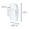 Command Cable Clip, Plastic, 5 mm Bundle Dia., Clear, 1-1/4 in L 17017CLRES