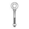 Eye Bolt With Shoulder, 1/4"-20, 2 in Shank, 1/2 in ID, Steel, Galvanized