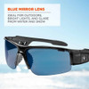 DAGR, Safety Glasses, Uncoated, Blue Mirror Lens, Black Frame, Half-Frame