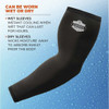 Ergodyne Protective Sleeve, 16 9-10 in Length, Black, 1 PR 6690
