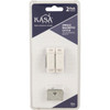 KasaWare White Single Magnetic Catch (2-Pack) KFCMS-A-WH2 242471