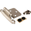 KasaWare Satin Nickel Self-Closing Overlay Hinge (2-Pack) KFHO-A-SN2