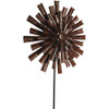 Alpine 81 In. H. Bronze Floral Kinetic Windspinner Garden Stake MZP588 852385