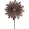 Alpine 81 In. H. Bronze Floral Kinetic Windspinner Garden Stake MZP588 852385