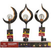 Alpine Iron & Glass 22 In. H. Modern Silhouette Solar LED Stake Light Pack of 12 SKY210ABB 876762
