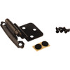 KasaWare 3/8 In. Antique Brass Self-Closing Inset Hinge (2-Pack) KFHI-A-AB2
