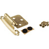 KasaWare Polished Brass Self-Closing Overlay Hinge (2-Pack) KFHO-A-PB2