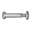 Binding Barrel, #8-32, 1/2 in Brl Lg, 13/64 in Brl Dia, Aluminum Plain, 50 PK