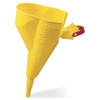 Justrite Safety Can Funnel, Polypropylene, 1 gal., Yellow 11202Y