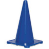 Traffic Cone, Polyethylene, Non-Reflective, 18 in Height, 1.5 lb, Blue  1YBW4