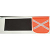 Warning Whip with Reflective X Flag, White Whip, Orange Flag, Pole  FS3X-O