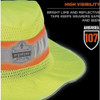 Ergodyne Cooling Hat,Lime,Solid,L-XL Size 8935MF