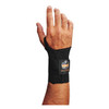 Ergodyne Wrist Support, Elastic, Single Strap, Right, Black, Size M 4000