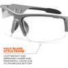 DAGR-AF, Safety Glasses, Anti-Fog, Clear Lens, Matte Gray Frame, Half-Frame