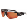 DAGR, Safety Glasses, Uncoated, Copper Lens, Black Frame, Half-Frame