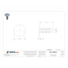 Push-In Rivet, Dome Head, 1-4 in Dia., 13-16 in L, Nylon Body, 100 PK  5625PK