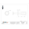 Push-In Rivet, Dome Head, 1-4 in Dia., 9-16 in L, Nylon Body, 50 PK  5675PK