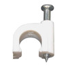 Cable Staple, RG-59 Coaxial Cable Use Type, 1/4 in Size, White