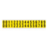Brady Number Label Set, Vinyl Cloth, 3/4 in H, 5/8 in W 34210