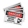Brady Danger Label,Instruction,5 In. W,PK5, 86126 86126