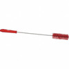 1-5/8" W Tube and Valve Brush, Stiff, 13 3/4 in L Handle, 5 in L Brush, Red, 19 57/64 in L Overall