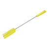 1-5/8" W Tube and Valve Brush, Stiff, 13 3/4 in L Handle, 5 in L Brush, Yellow