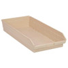 Shelf Storage Bin, Polypropylene, Ivory, 4 in H, 11 1-8 in W, 23 5-8 in L  QSB116IV
