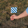 Manufacturer Varies Marking Flag, Vinyl, 18" Wire Staff, Stripes, 18" L., 100 PK 4518SWB-200
