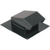 Broan-Nutone Roof Cap With Built In Damper, Round Duct, Black 636