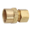 5/8" Sweat x 3/8" Compression Brass Sweat Adapter