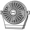 9" Blade Dia Table & Floor Fan, Non-Oscillating, 2 Speeds, 120VAC, Brown  9525