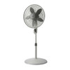18" Blade Dia Pedestal Fan, Oscillating, 3 Speeds, 120VAC, White, Remote Control