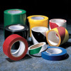 Floor Marking Tape, vinyl, Striped, Black, White, 1 in W., 5 mil Thickness  8A355