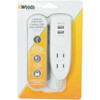 Woods 2 Power & 2 USB White Desktop USB Charger 41226 502725