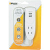 Woods 2 Power & 2 USB White Desktop USB Charger 41226 502725