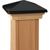 Deckorators 6 In. x 6 In. Plastic Top, Cedar Base Press-On Post Cap 72397