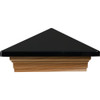 Deckorators 6 In. x 6 In. Plastic Top, Cedar Base Press-On Post Cap 72397 166677