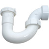 Keeney 1-1-2 In. or 1-1-4 In. White Plastic J-Bend Sink Trap with Reducer Washer 500K 444642