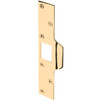 Defender Security Polished Brass 1-1/4 In. Lip Security Strike Plate U 9426