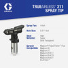 Graco TrueAirless 211 4 to 6 In. .011 Paint Sprayer Airless Spray Tip TRU211 785159