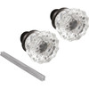 Defender Security 2 In. Bronze Fluted Glass Door Knob E 28317
