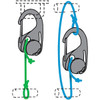 Nite Ize CamJam Plastic with Stainless Steel Gate Rope Tightener (4-Pack) NCJ-01-4R3 748954
