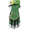 John Deere Men's Large Split Cowhide Leather Green Work Glove JD00035-L 765757