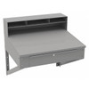 Tennsco Wall Hanging Desk,17-1/2"H x 34-1/2"W SR-59 MED GRAY
