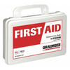 Manufacturer Varies First Aid Kit and Housing, Plastic 160 Components, 10 People Served 59407