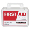 First Aid Kit and Housing, Plastic 65 Components, 10 People Served  54510